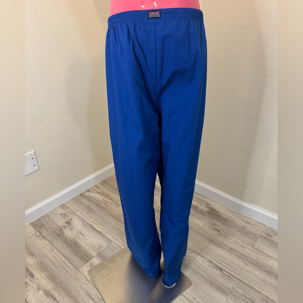 Cherokee Workwear Royal Blue Scrub Pants Elastic Waist NWT